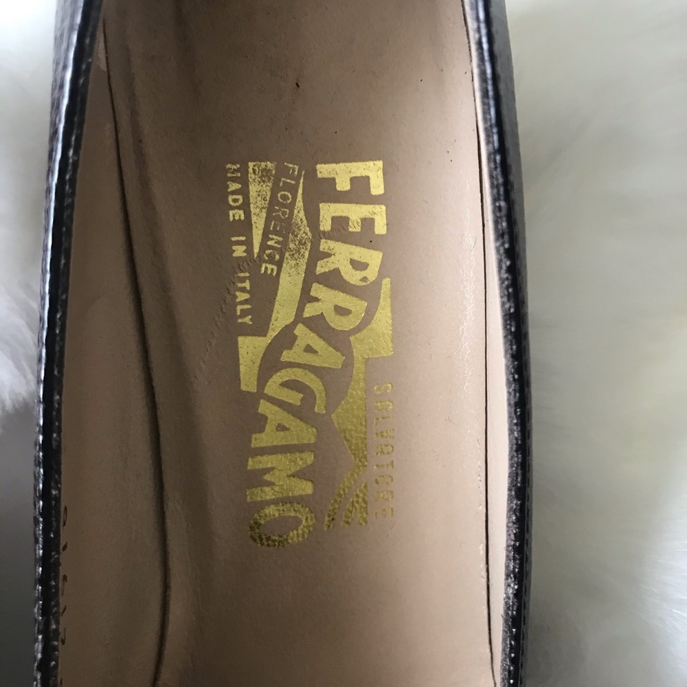 Salvatore Ferragamo brown heel 9 AAAA leather - Picture 4 of 14